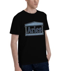 Alternative view of Aries denim patchwork effect T-shirt