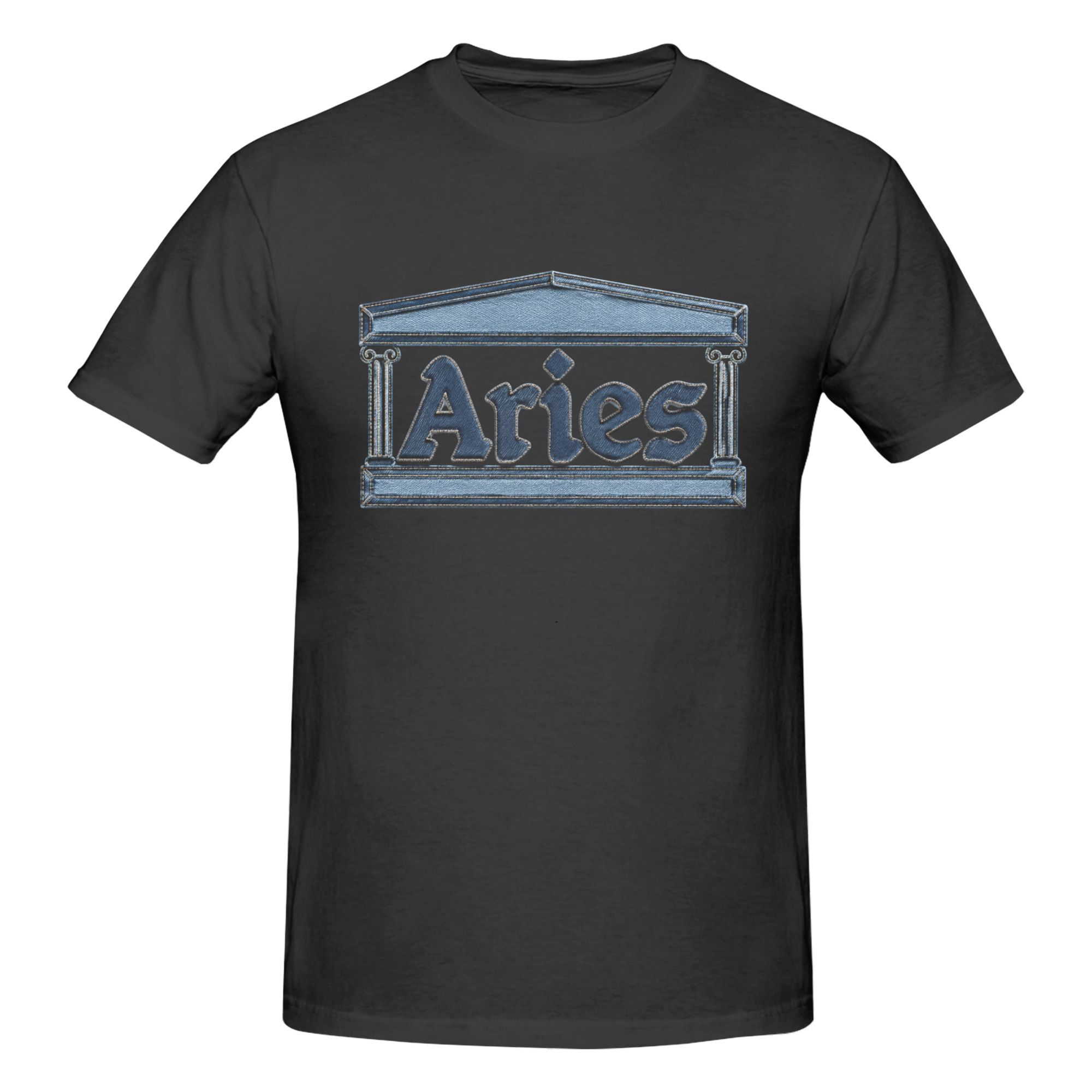 Aries denim patchwork effect T-shirt - Image 4