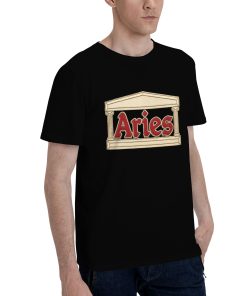 Alternative view of Aries patchwork appliqué-style T-shirt design