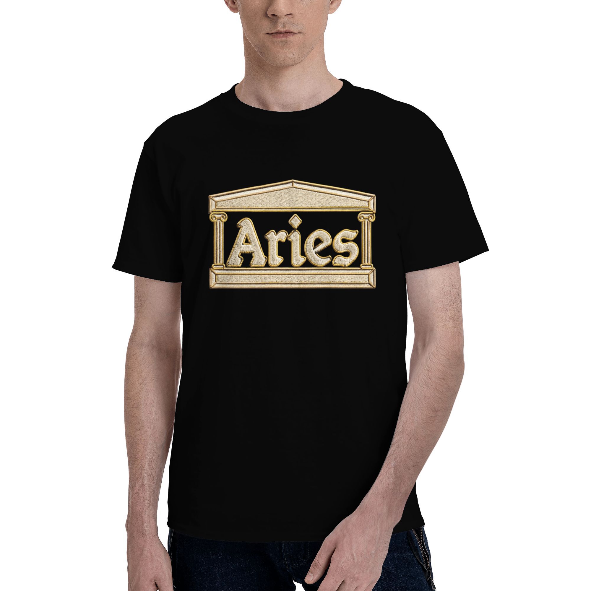Aries stitching effect T-shirt