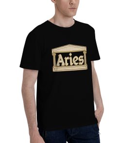 Alternative view of Aries stitching effect T-shirt