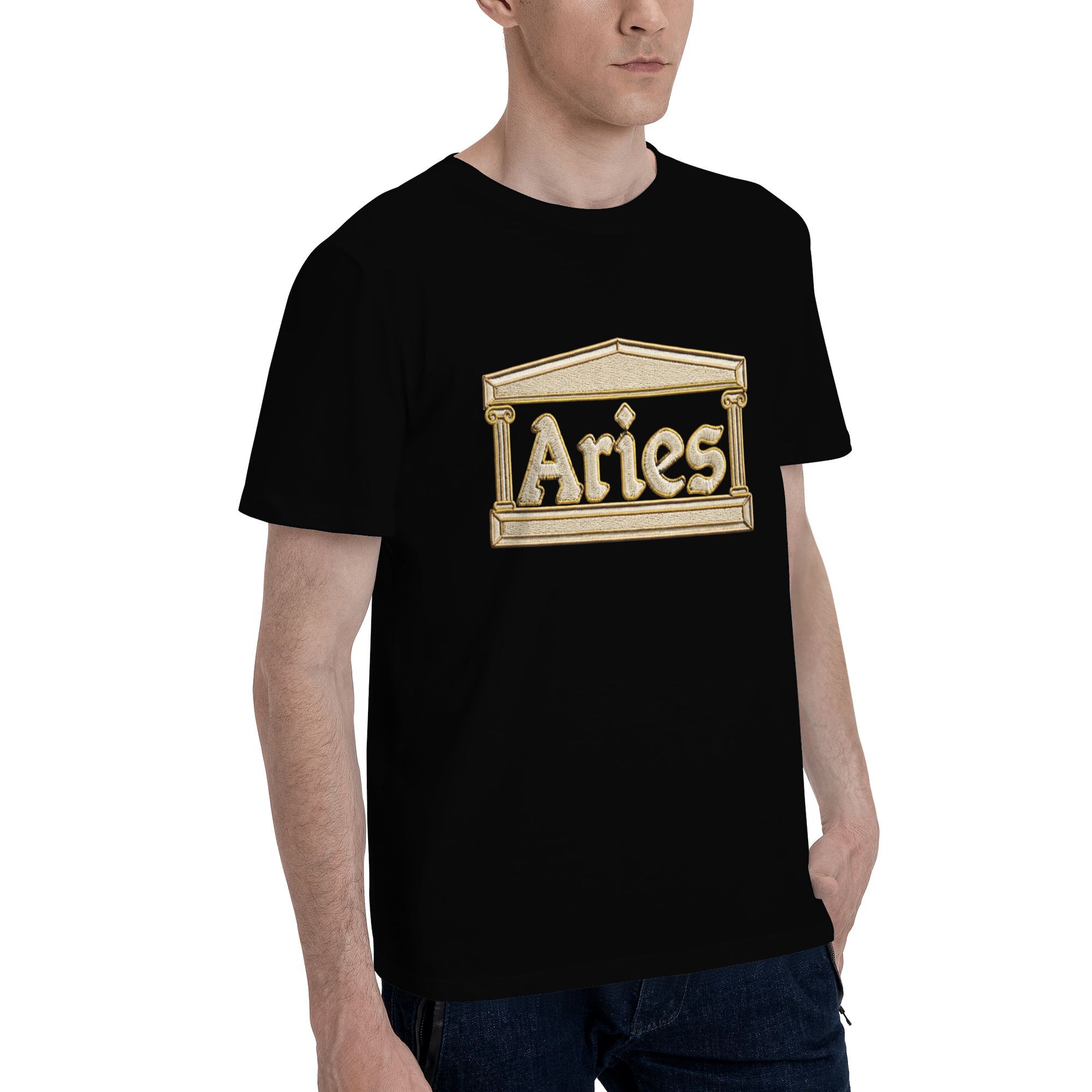 Aries stitching effect T-shirt - Image 2