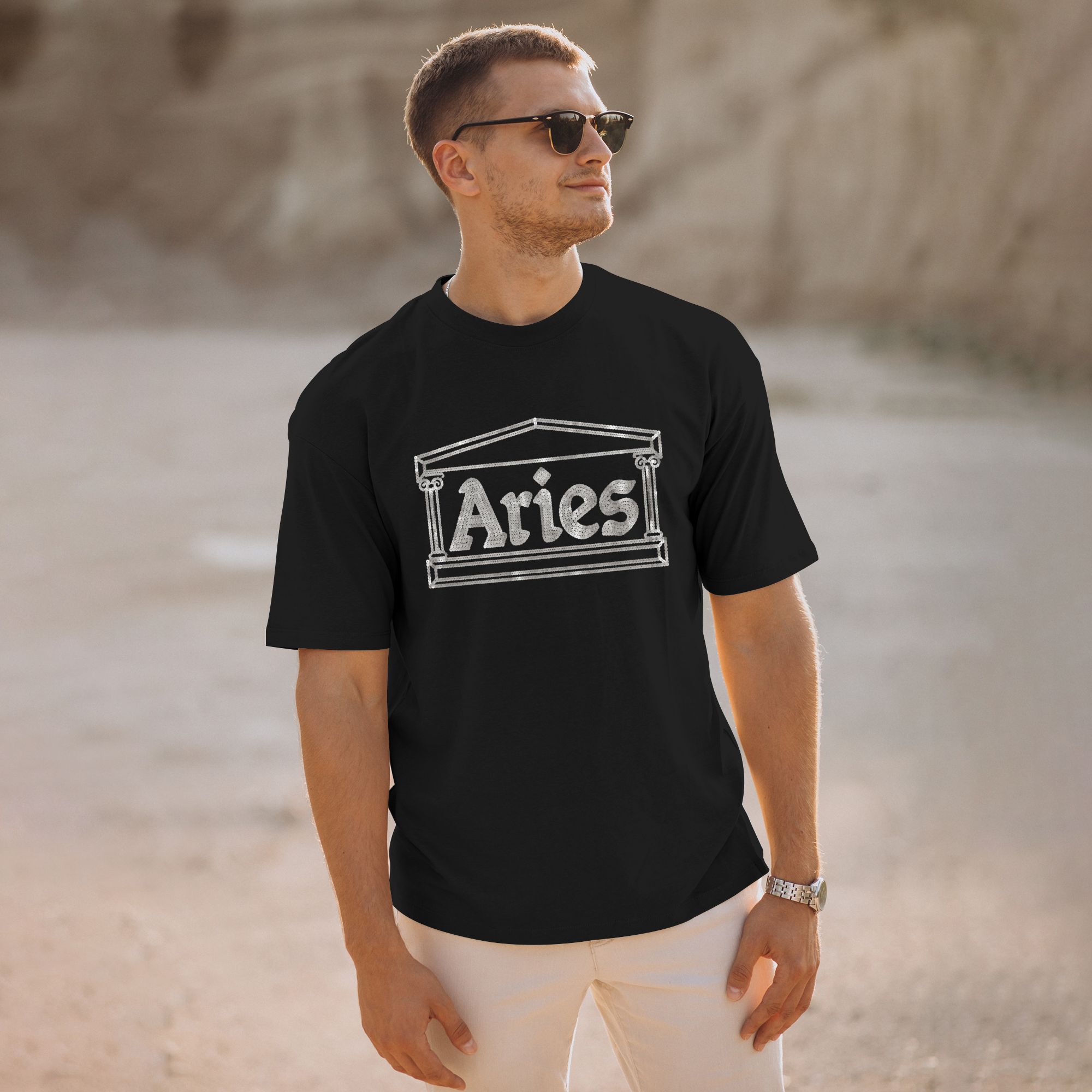 Aries sequin effect T-shirt - Image 7