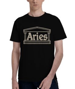 Aries pearl embellishment effect T-shirt