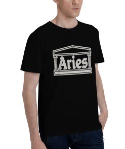 Alternative view of Aries chenille embroidery effect T-shirt
