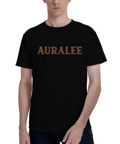 Auralee leather patchwork effect T-shirt