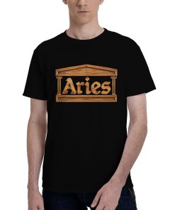 Aries wood grain effect T-shirt