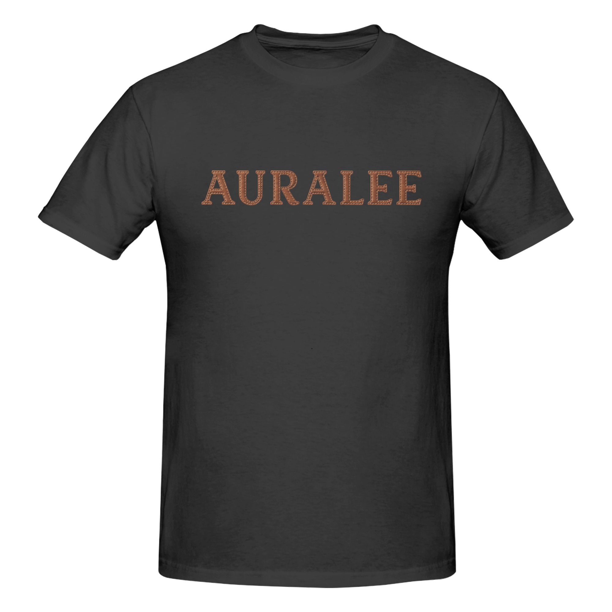 Auralee leather patchwork effect T-shirt - Image 4
