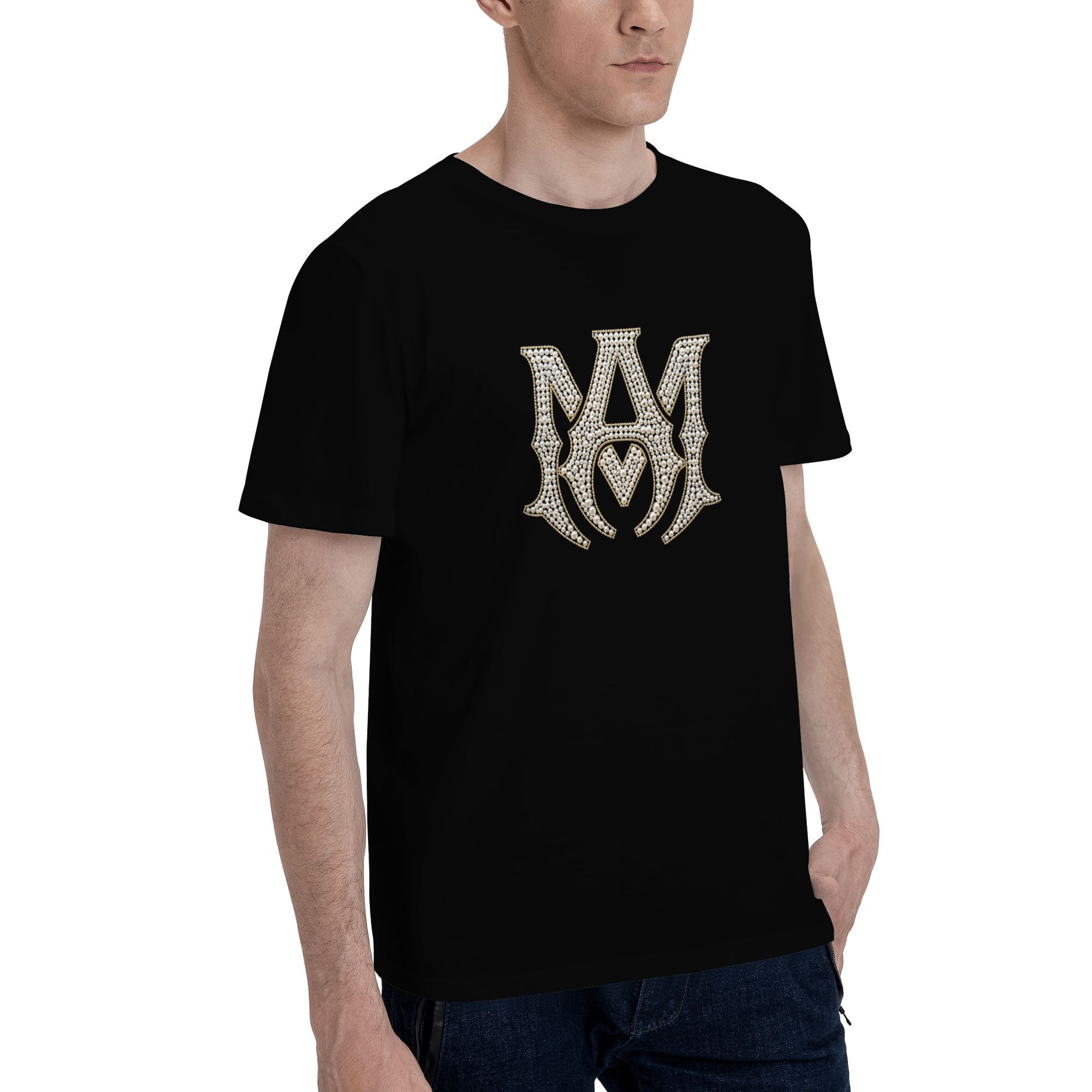 Amiri pearl embellishment effect T-shirt - Image 2