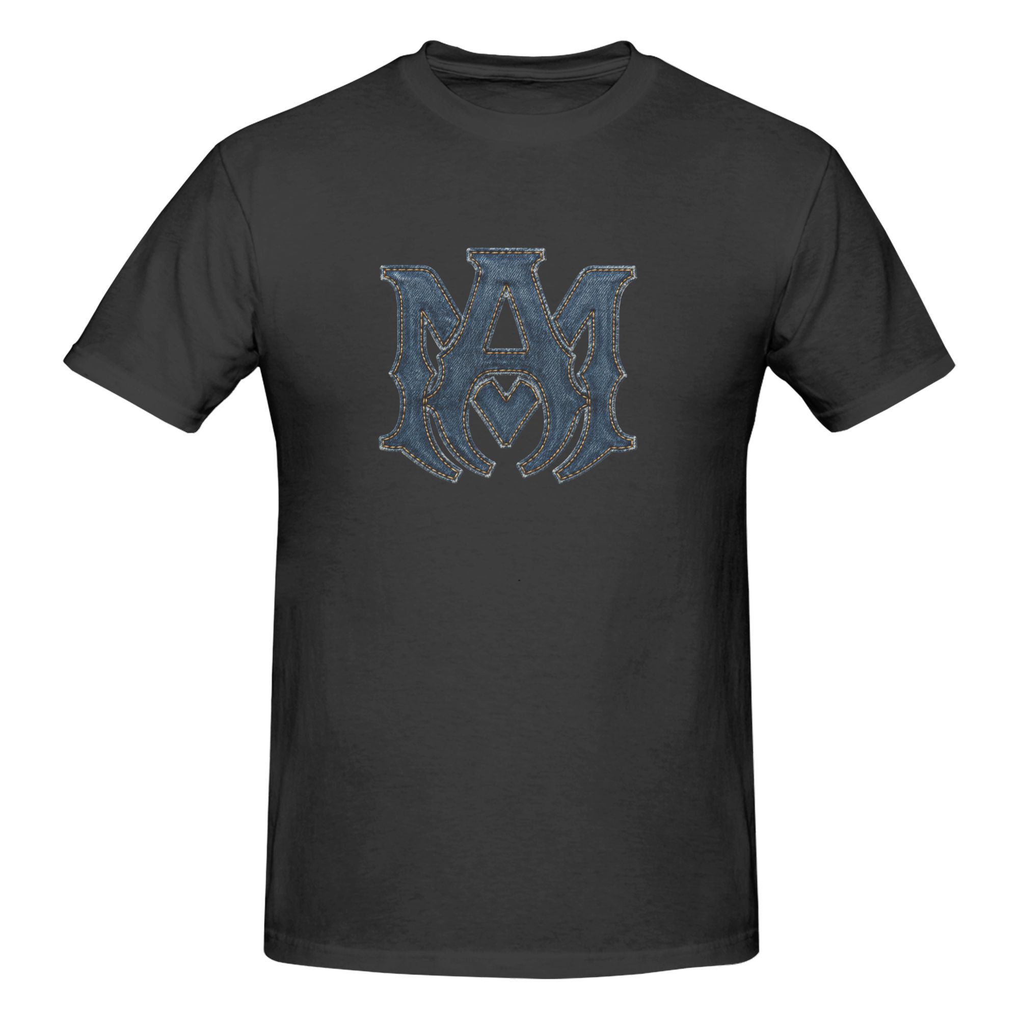 Amiri denim patchwork effect T-shirt - Image 4