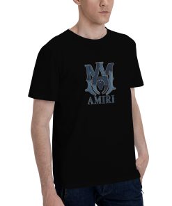 Alternative view of Amiri denim patchwork effect T-shirt