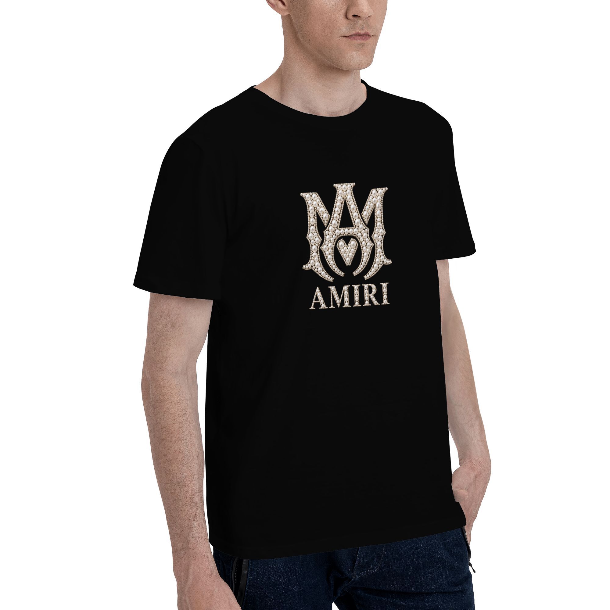 Amiri pearl embellishment effect T-shirt - Image 2