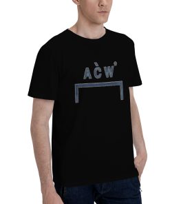 Alternative view of A COLD WALL denim patchwork effect T-shirt