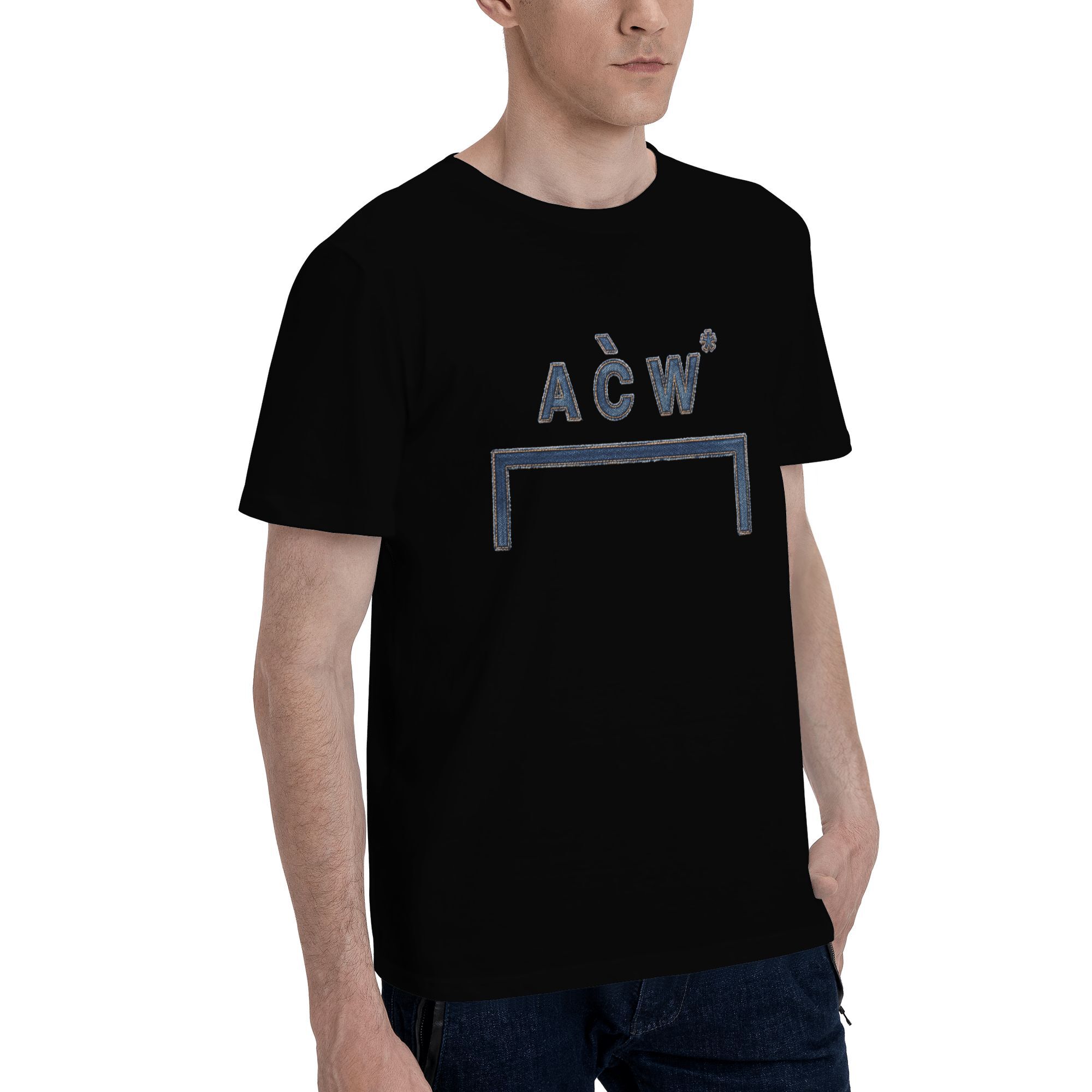 A COLD WALL denim patchwork effect T-shirt - Image 2