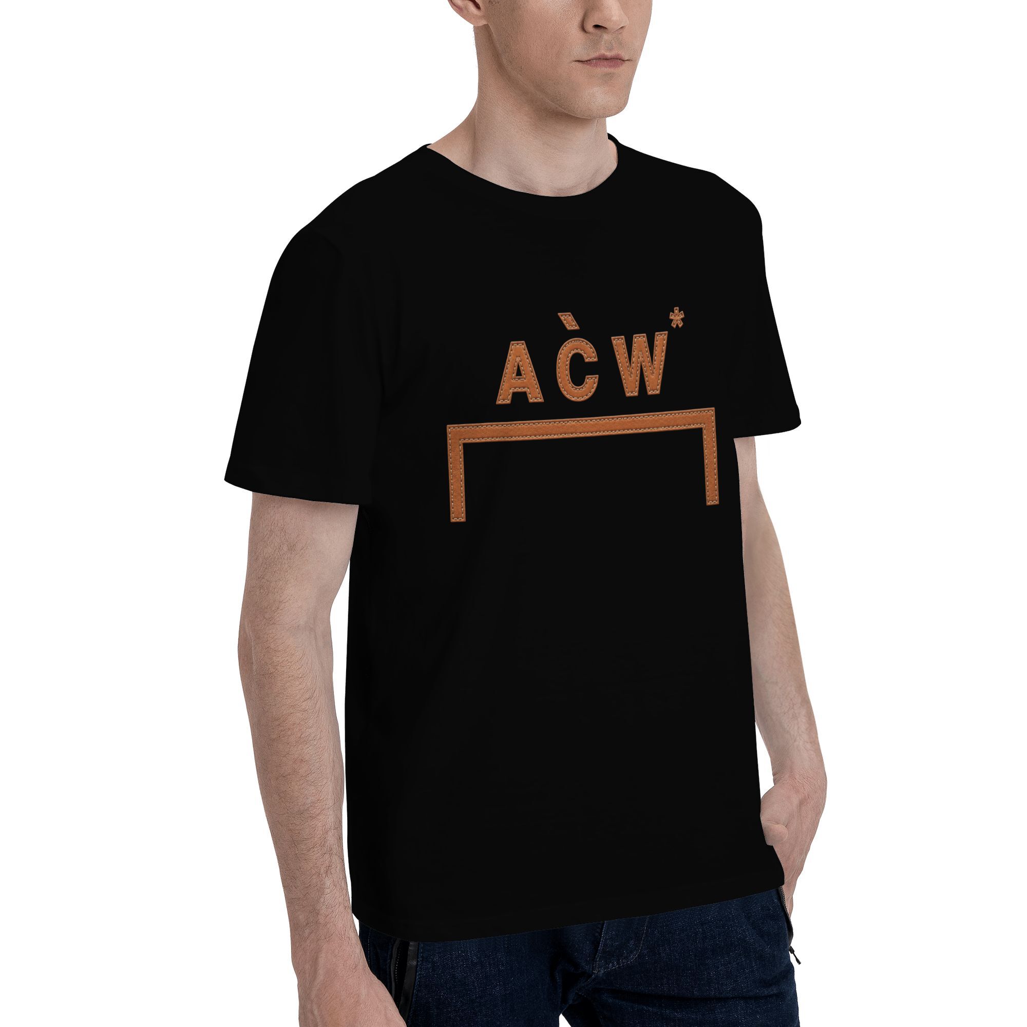 A COLD WALL leather patchwork effect T-shirt - Image 2