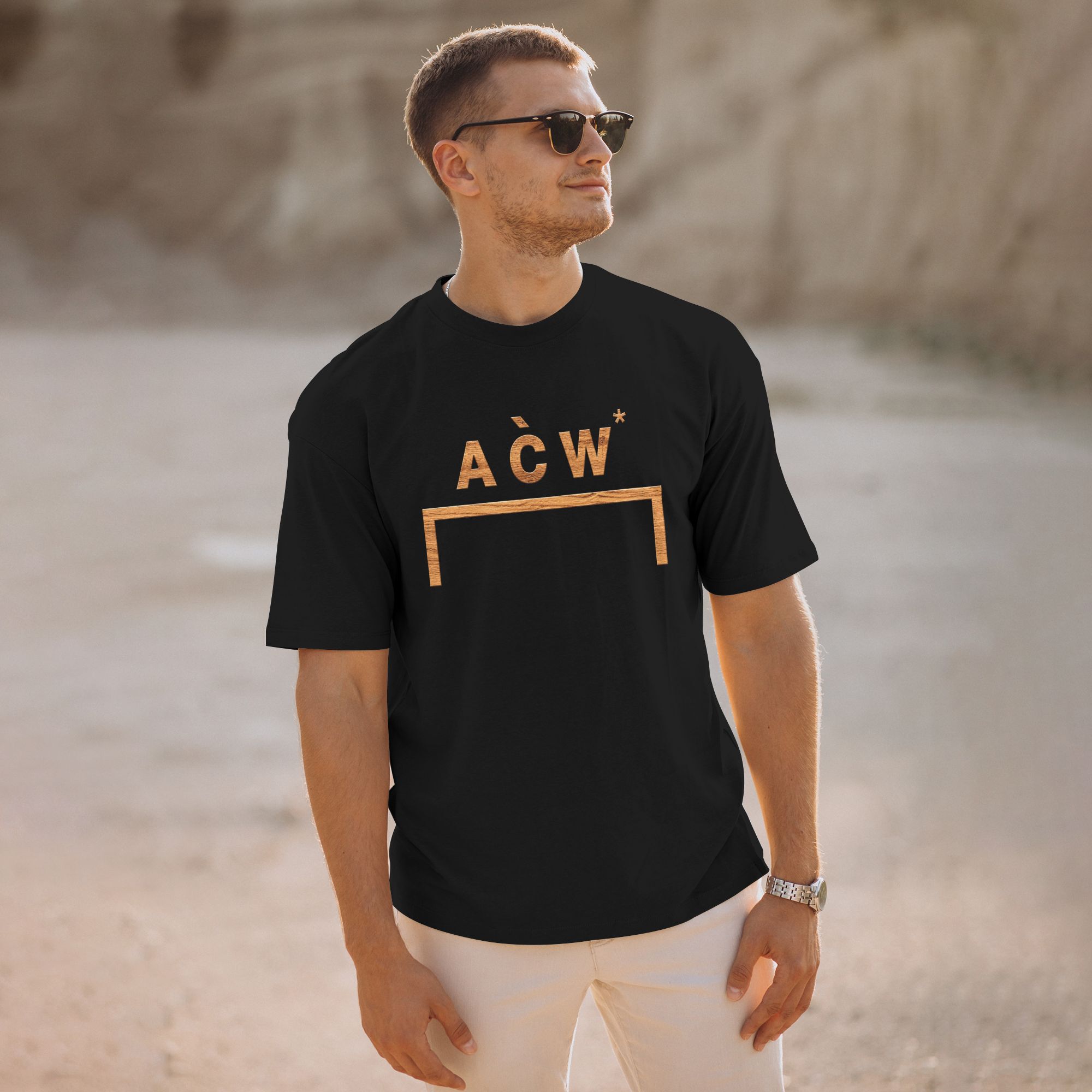 A COLD WALL wood grain effect T-shirt - Image 7