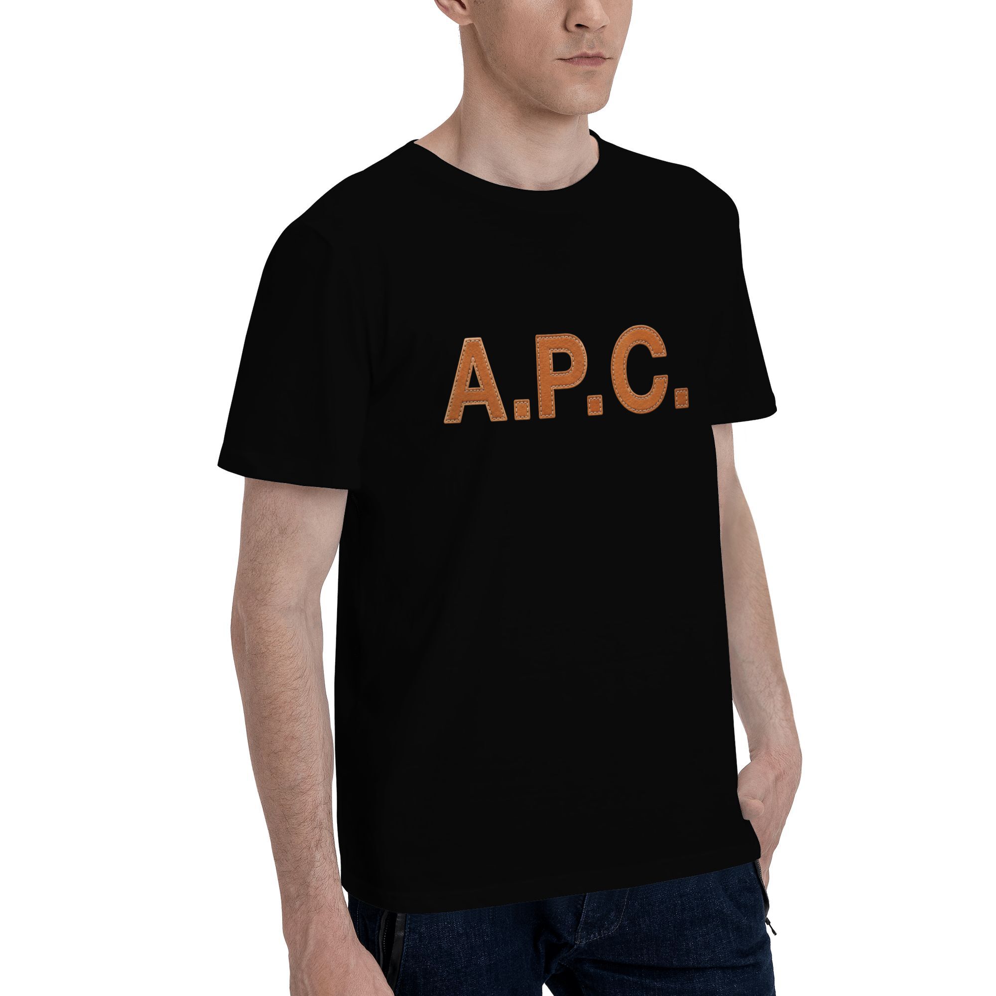 A.P.C. leather patchwork effect T-shirt - Image 2