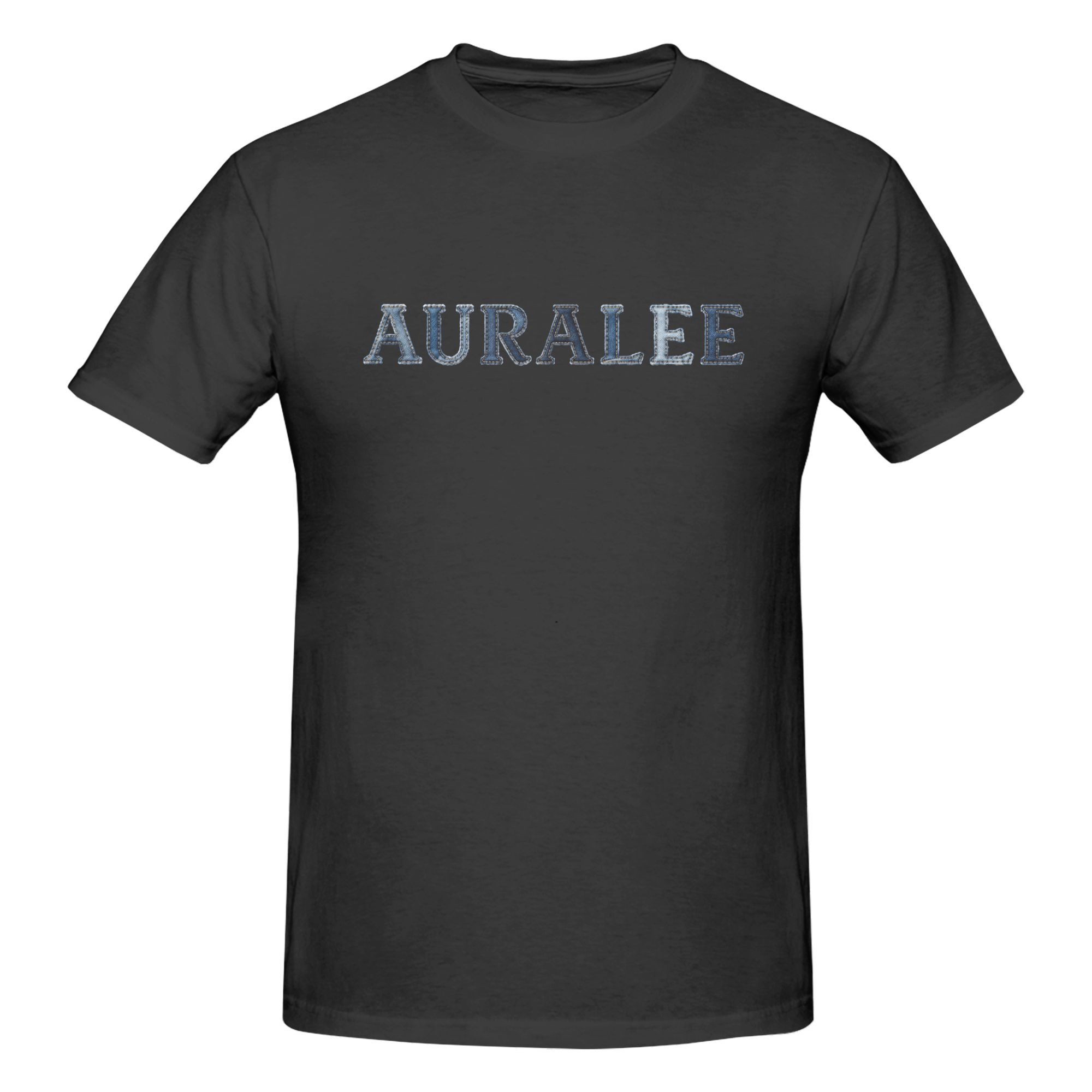 Auralee denim patchwork effect T-shirt - Image 4